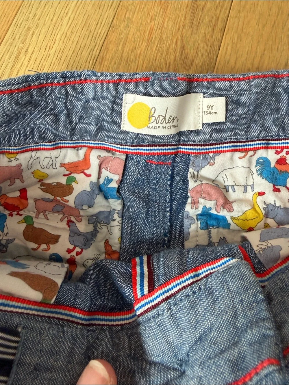 Boden Boys Blue Chambray Chino Shorts Size 9Y 134cm